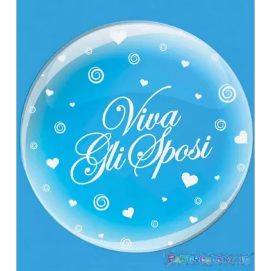 DECO B-LOON 36" VIVA SPOSI ST BIANCA