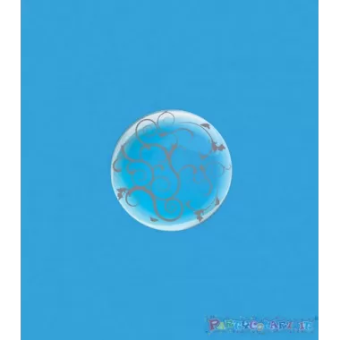 DECO B-LOON 10" FILIGRANA ARGENTO pz.5