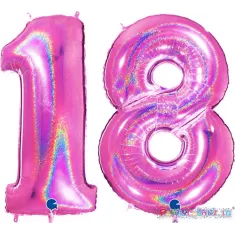 MYLAR 100 FUCSIA HOLO 18