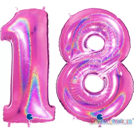 MYLAR 100 FUCSIA HOLO 18