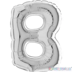 MYLAR 17  SILVER LETTERA  B  pz.5 2
