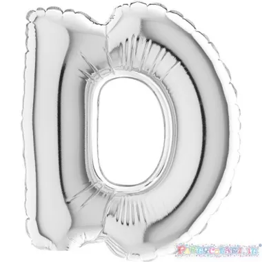 MYLAR 17  SILVER LETTERA  D  pz.5