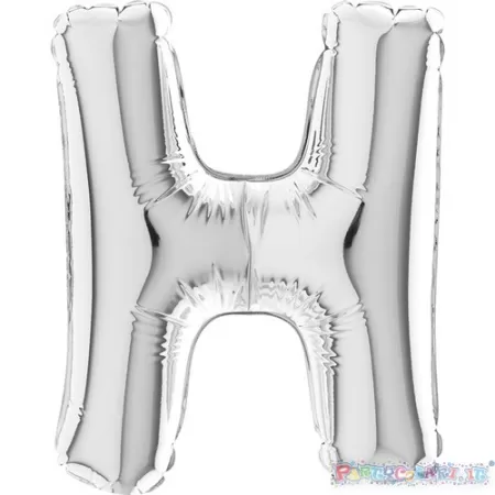 MYLAR 17  SILVER LETTERA  H  pz.5