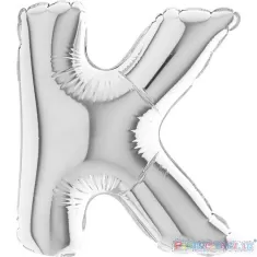 MYLAR 17  SILVER LETTERA  K  pz.5 2