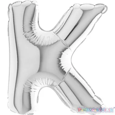 MYLAR 17  SILVER LETTERA  K  pz.5