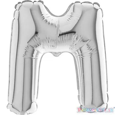 MYLAR 17  SILVER LETTERA  M  pz.5
