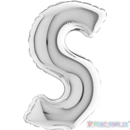 MYLAR 17  SILVER LETTERA  S pz.5