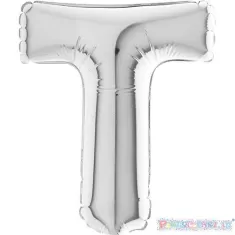 MYLAR 17  SILVER LETTERA  T  pz.5 2