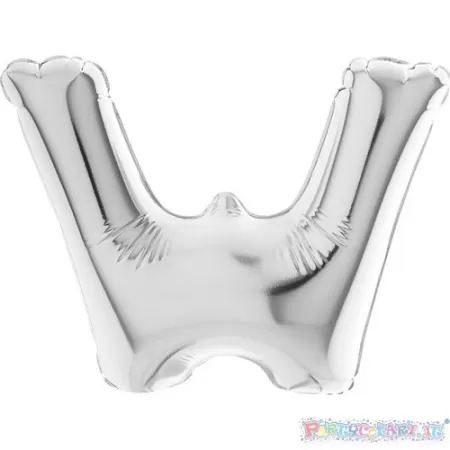 MYLAR 17  SILVER LETTERA  W  pz.5