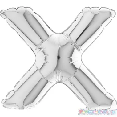 MYLAR 17  SILVER LETTERA  X  pz.5