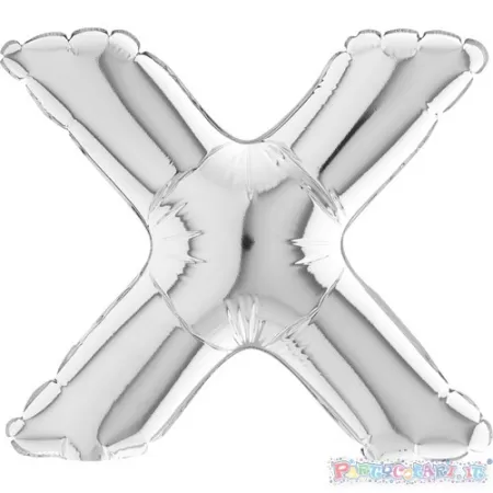 MYLAR 17  SILVER LETTERA  X  pz.5