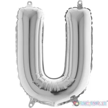 MYLAR 35  SILVER LETTERA  U  pz.3