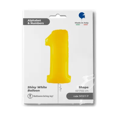 NUMERO 1 GIALLO cm.102