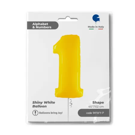 NUMERO 1 GIALLO cm.102