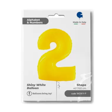 NUMERO 2 GIALLO cm.102