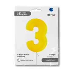 NUMERO 3 GIALLO cm.102