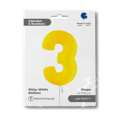 NUMERO 3 GIALLO cm.102