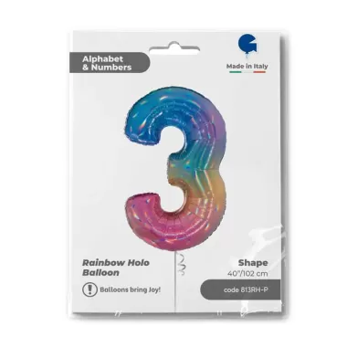 NUMERO 3 RAINBOW cm.102