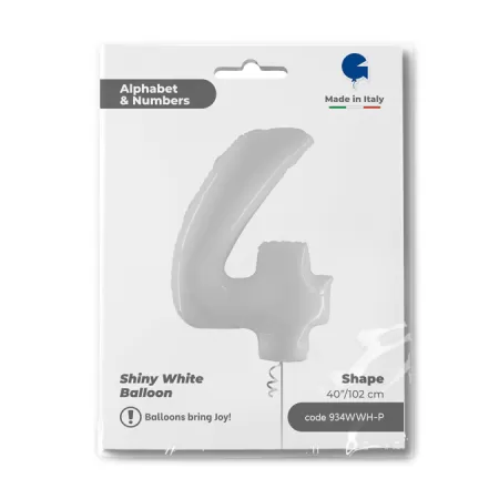 NUMERO 4 BIANCO cm.102