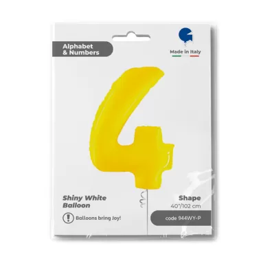 NUMERO 4 GIALLO cm.102