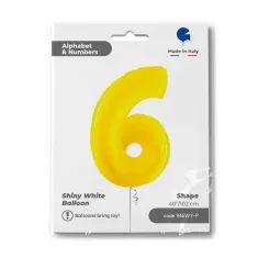 NUMERO 6 GIALLO cm.102