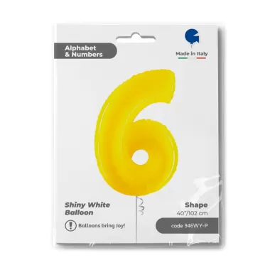 NUMERO 6 GIALLO cm.102