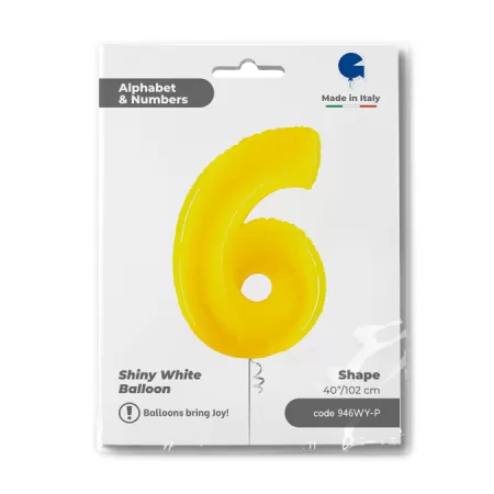 NUMERO 6 GIALLO cm.102