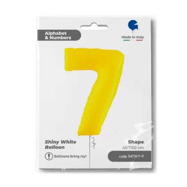 NUMERO 7 GIALLO cm.102