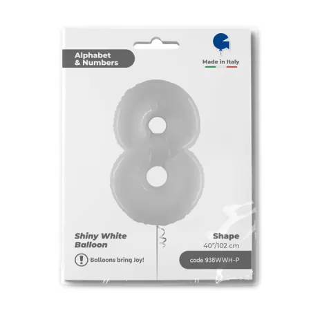 NUMERO 8 BIANCO cm.102