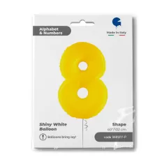 NUMERO 8 GIALLO cm.102