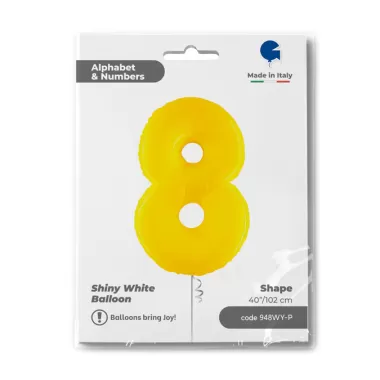 NUMERO 8 GIALLO cm.102