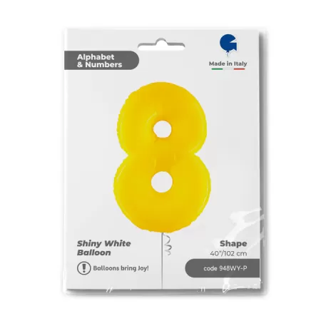 NUMERO 8 GIALLO cm.102