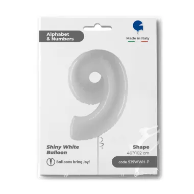 NUMERO 9 BIANCO cm.102