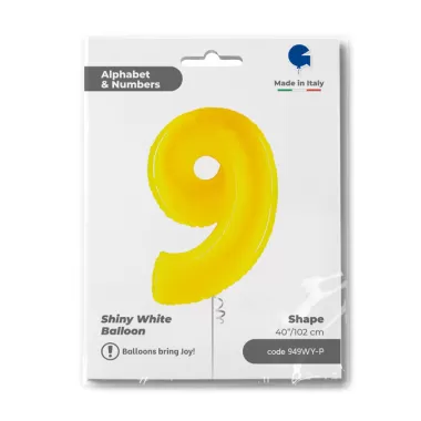 NUMERO 9 GIALLO cm.102