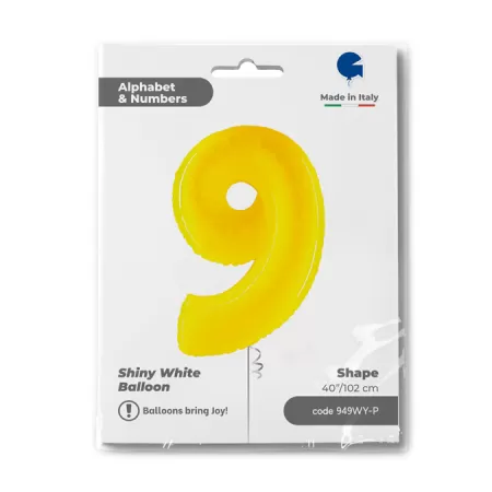 NUMERO 9 GIALLO cm.102