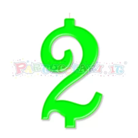CANDELA cm.7 VERDE FLUO 2