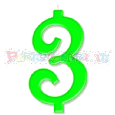CANDELA cm.7 VERDE FLUO 3