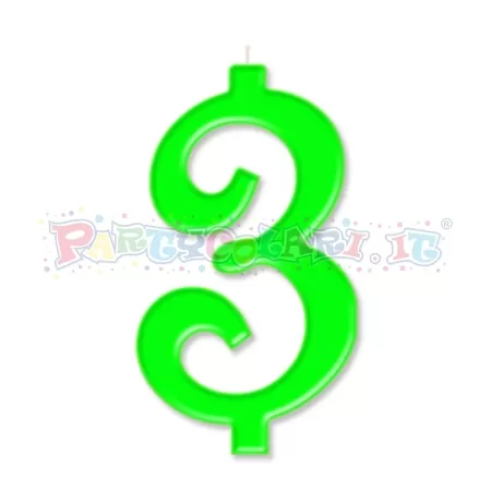 CANDELA cm.7 VERDE FLUO 3