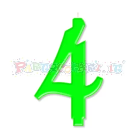 CANDELA cm.7 VERDE FLUO 4