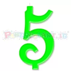 CANDELA cm.7 VERDE FLUO 5