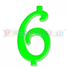 CANDELA cm.7 VERDE FLUO 6