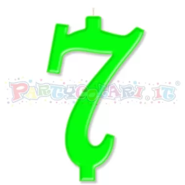 CANDELA cm.7 VERDE FLUO 7