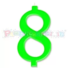 CANDELA cm.7 VERDE FLUO 8