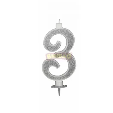 CANDELA CM 12 GLITTER ARGENTO N3