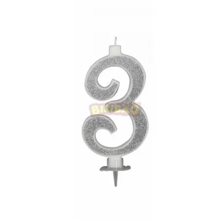 CANDELA CM 12 GLITTER ARGENTO N3