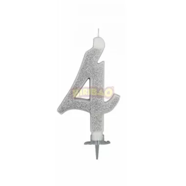 CANDELA CM 12 GLITTER ARGENTO N4