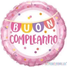 MS BUON COMPLEANNO FESTONE FUCSIA pz.3