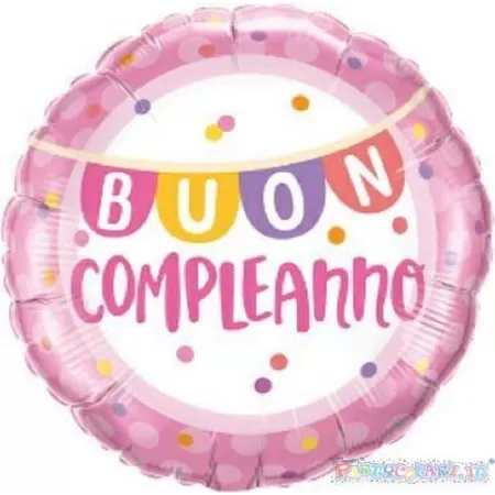 MS BUON COMPLEANNO FESTONE FUCSIA pz.3