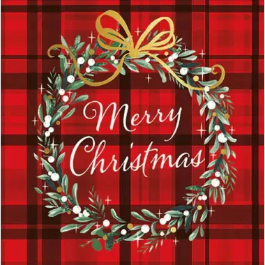 TOVAGLIOLO 33X33 CHRISTMAS PLAID pz.20