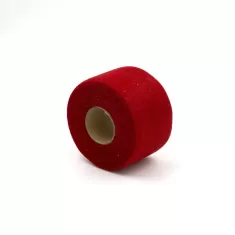 Tulle Nastro cm 6X50 mt Glitter Metal Rosso